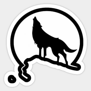 Howling Wolf Sticker